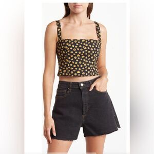 WeWoreWhat Floral Corset Crop Top